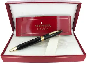 1999 SHEAFFER LEGACY BLACK LAQUE GOLD TRIM BALLPOINT PEN MINT NOS