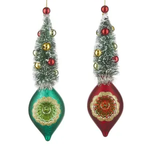 4224610 Vintage Tree Ornament -2 Assorted