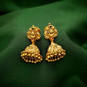 92.5 Silver Classic Jhumkas With Gold Polish