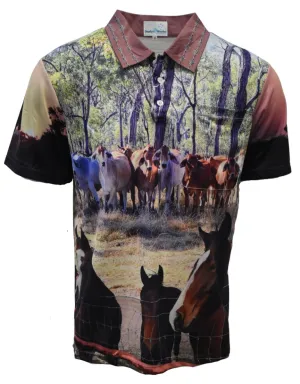 Adult Short Sleeve Ringers Sun Shirt - Cattle