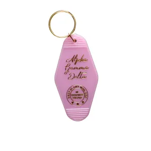 Alpha Gamma Delta Motel Keychain