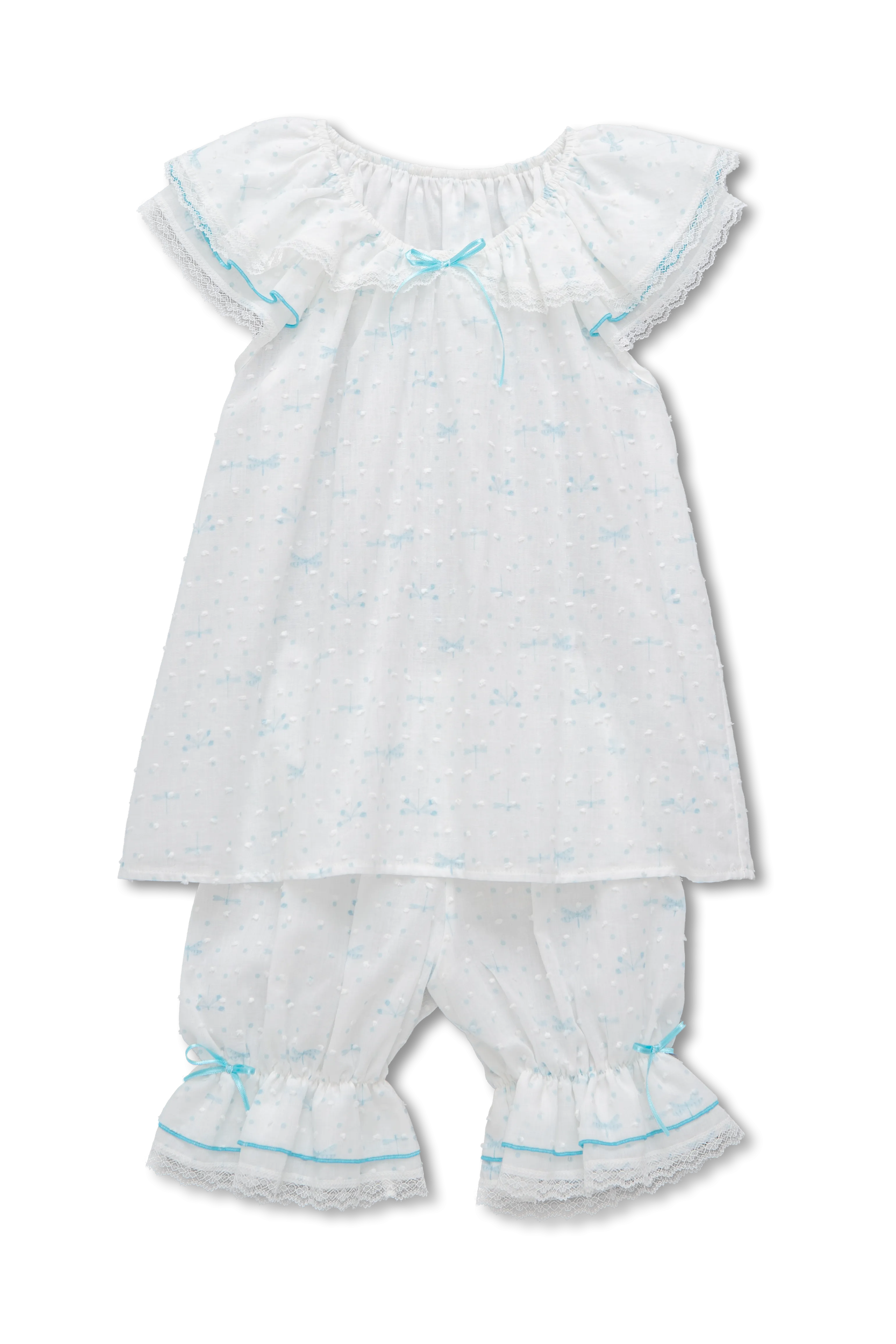 AMELIA - CHILDREN'S COTTON PYJAMA SET BLUE DRAGONFLY