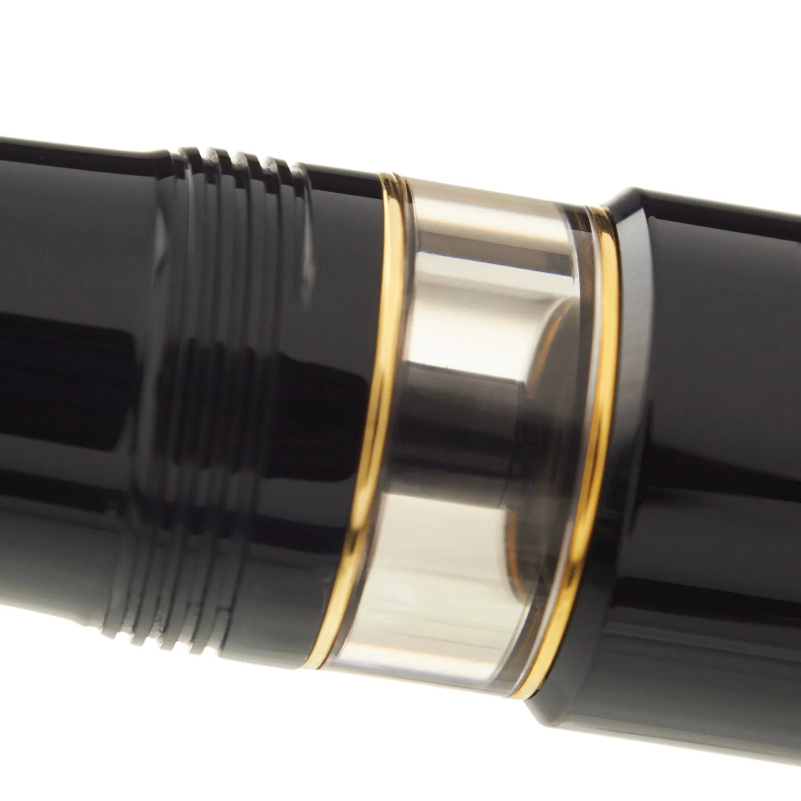 Aurora 88 Sterling Silver Cap/Black Barrel Large - Fountain Pen