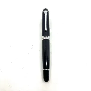 Aurora Black Large #88 Fountain Pen - Silver Plated Trim