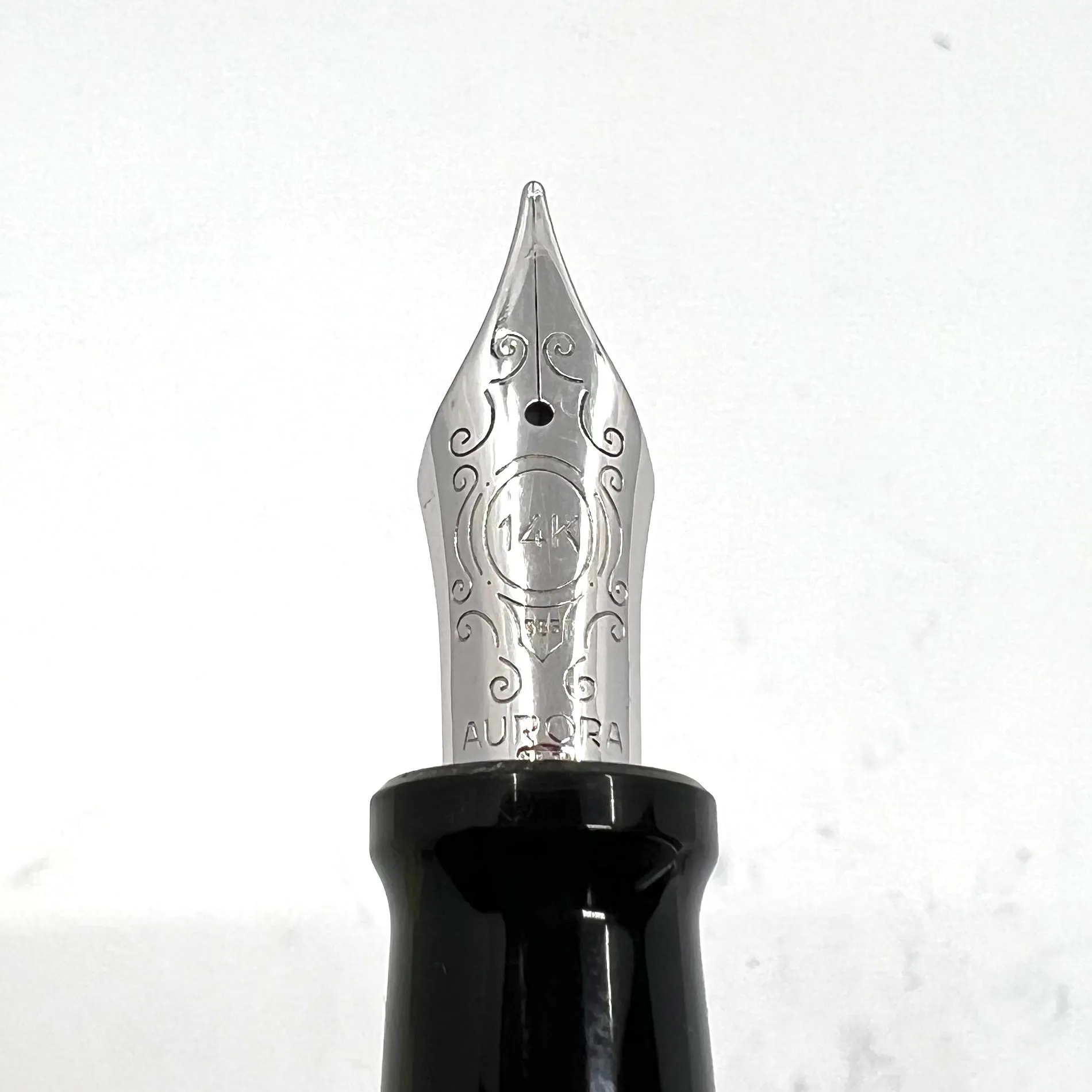 Aurora Black Large #88 Fountain Pen - Silver Plated Trim