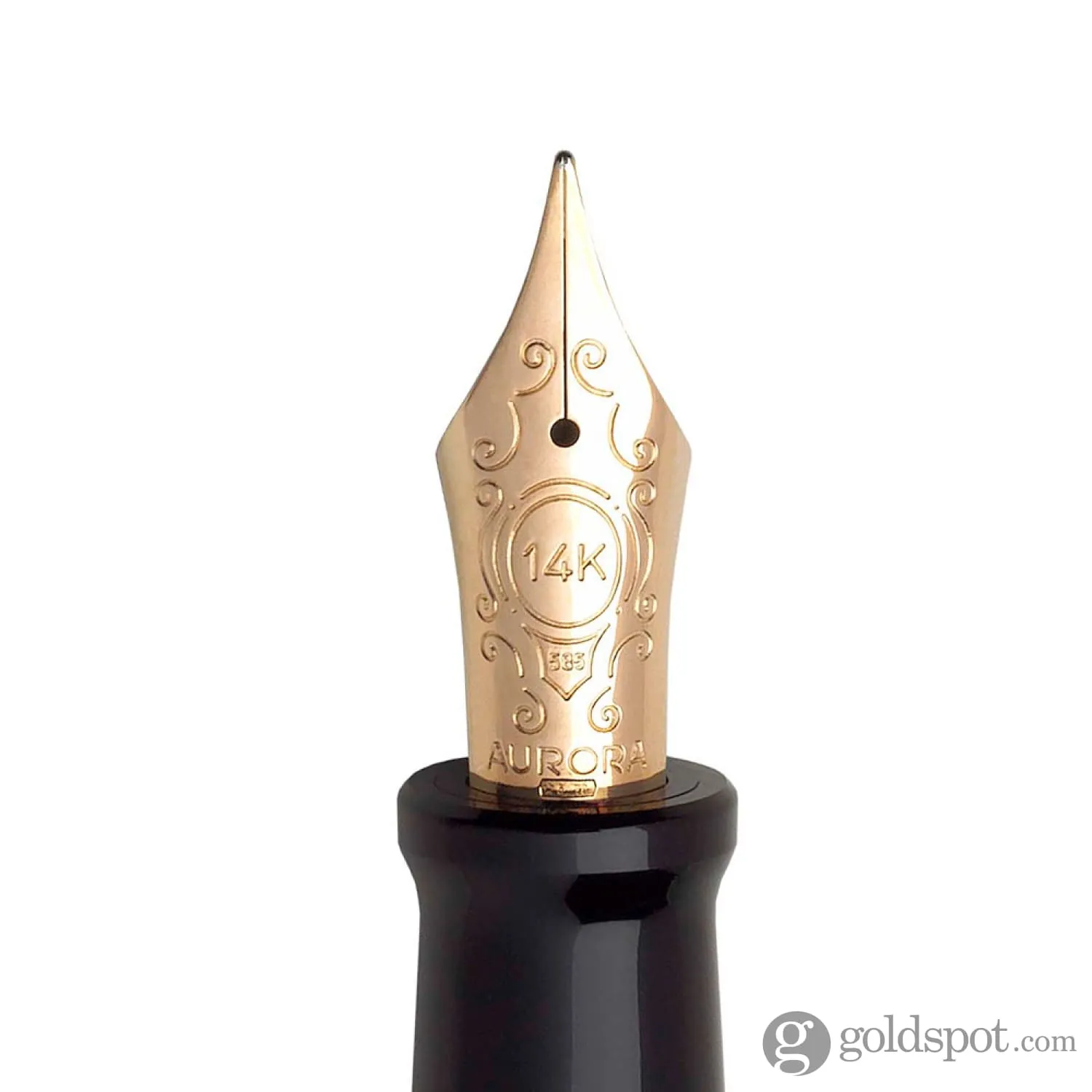 Aurora Optima Fountain Pen in Black - 14K Gold Extra Fine Point