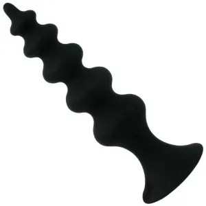 Beaded Silicone Anal Plug With Suction Cup Base