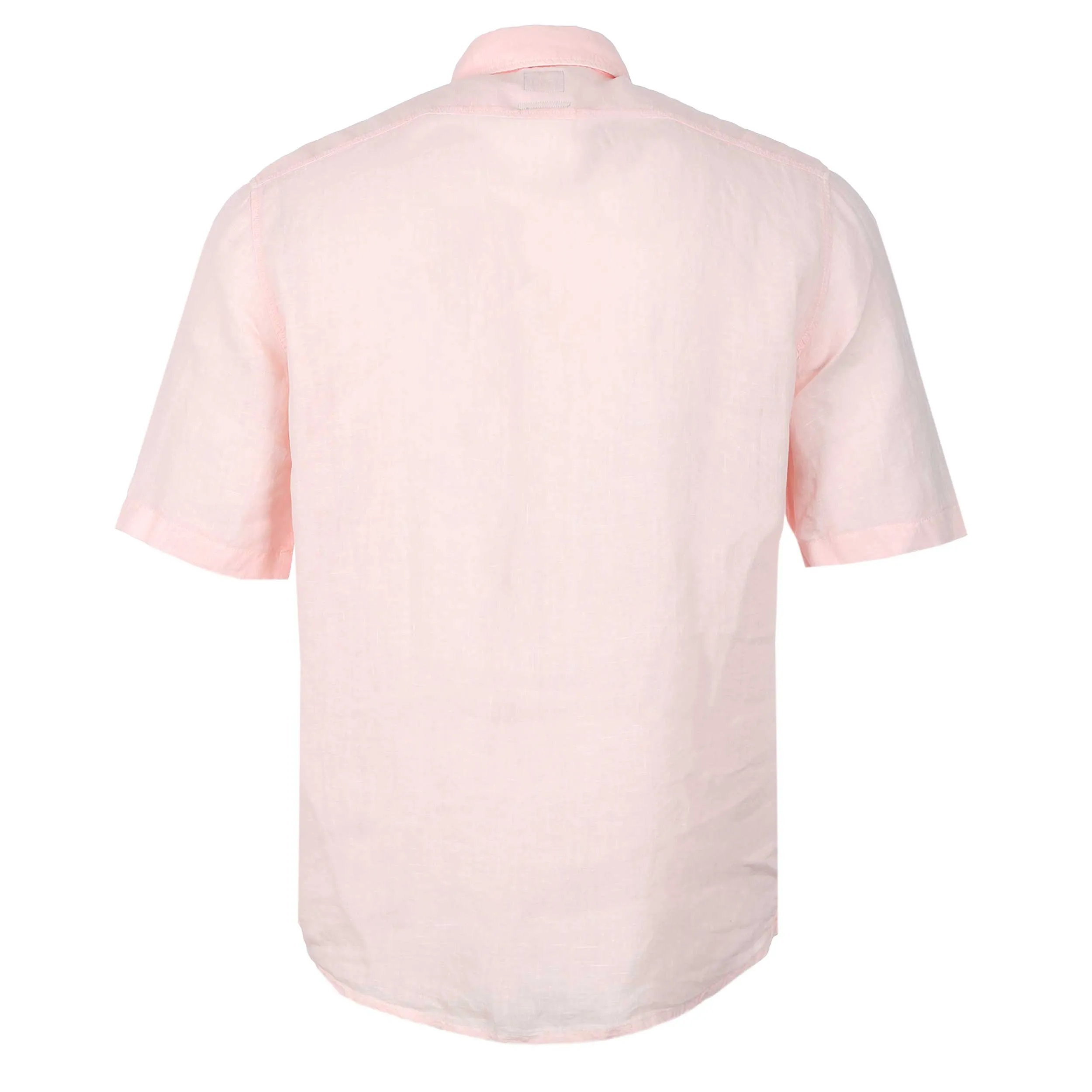 BOSS Rash 2 Short Sleeve Linen Shirt in Pink