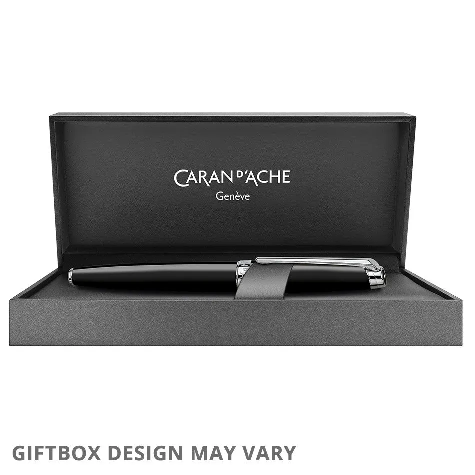 Caran d'Ache Leman Ebony Rollerball Pen Silver Trim