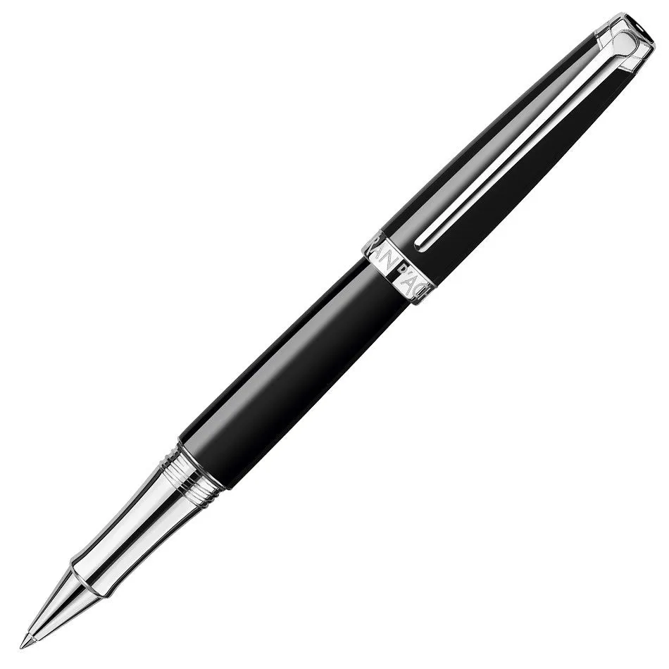 Caran d'Ache Leman Ebony Rollerball Pen Silver Trim