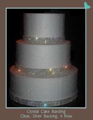 Clear crystal ribbon banding cake ribbon 1 yard REAL GEM STONES ss18 diamante with Superior sparkle by Crystal wedding uk