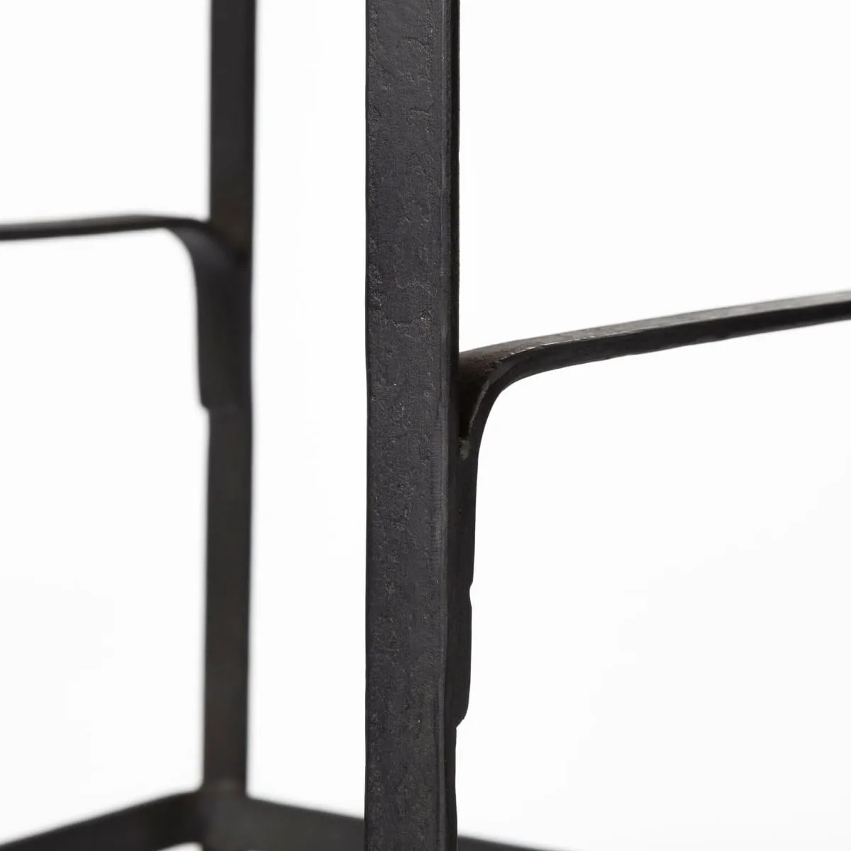 Conan Bar Counter Stool Brown Wood | Black Metal | Counter