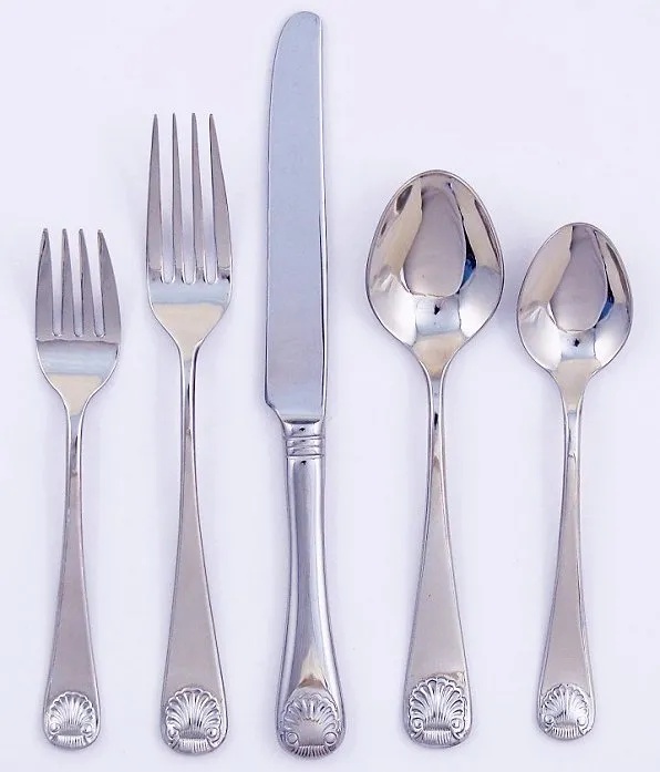 Continental Shell 20-Pc. Stainless Flatware