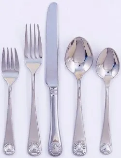 Continental Shell 20-Pc. Stainless Flatware