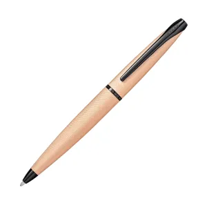 Cross ATX Ballpoint Pen in Brushed Rose Gold PVD with Etched Diamond Pattern