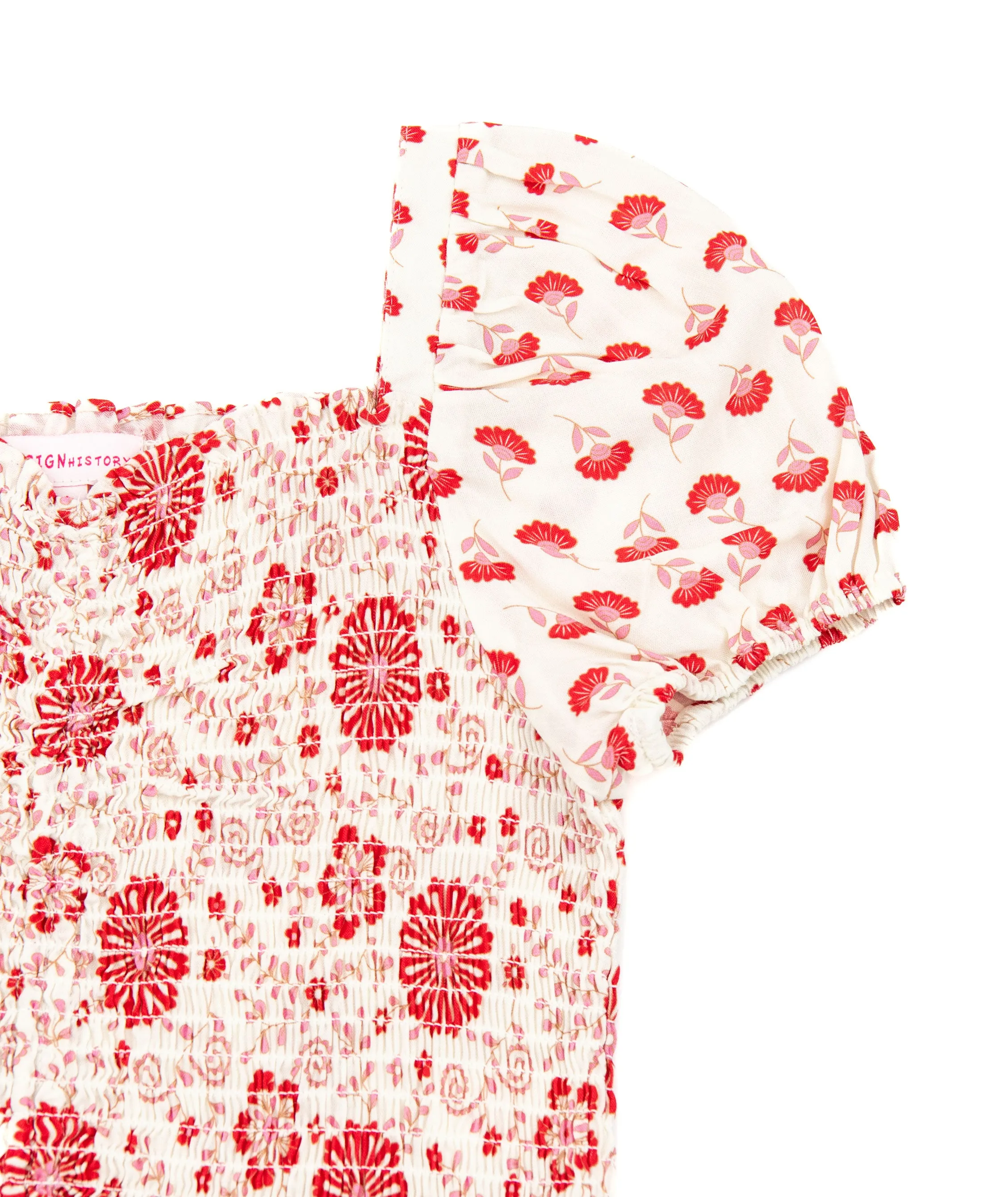 Design History Girls Pink Patterned Top