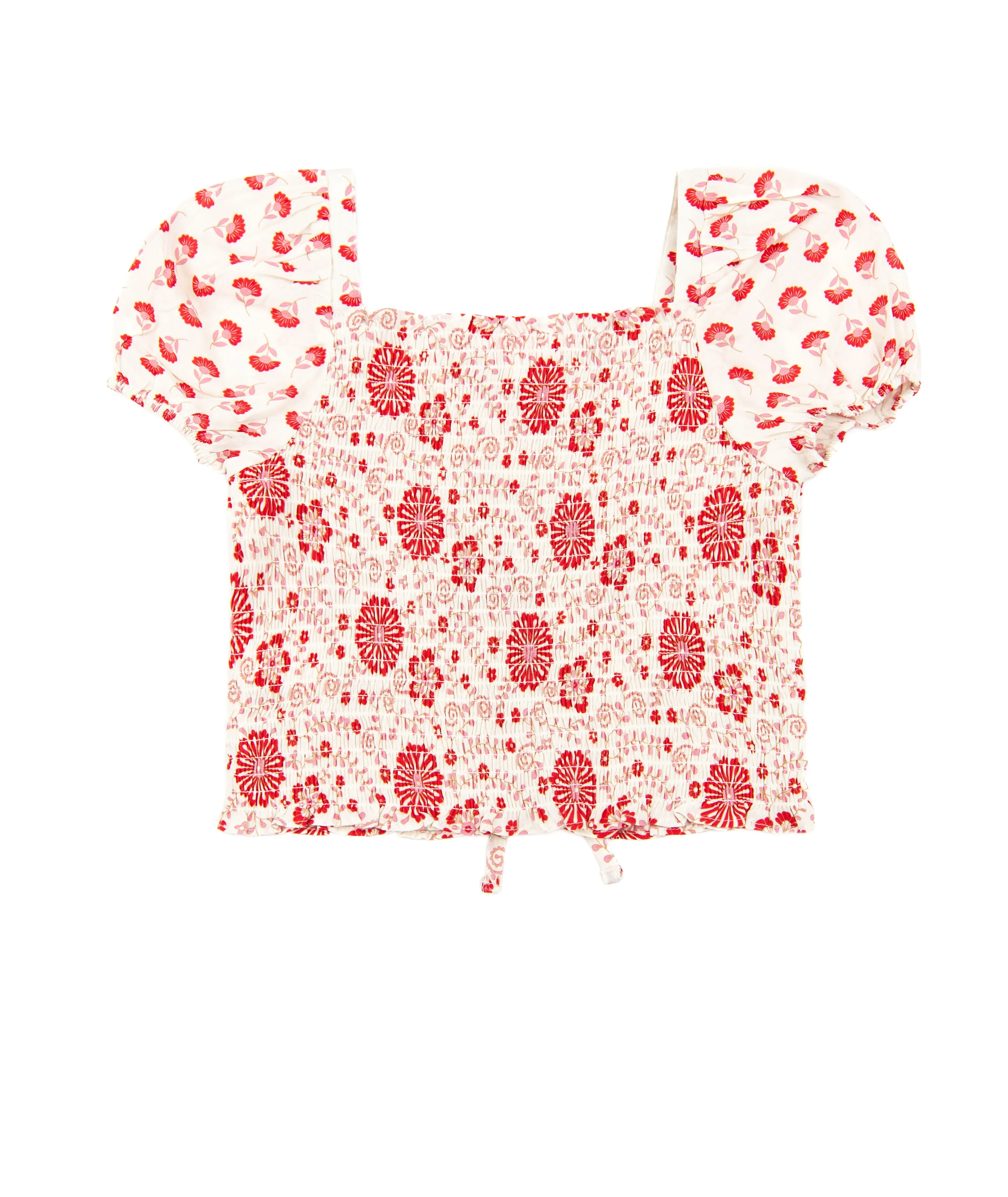 Design History Girls Pink Patterned Top