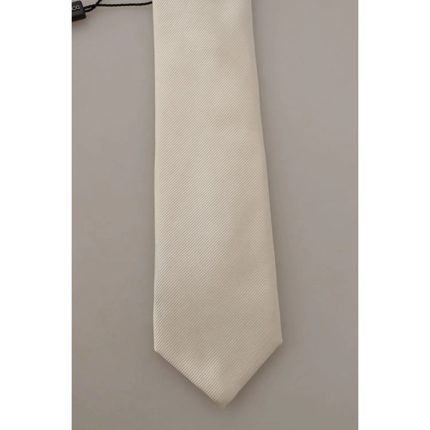 Dolce & Gabbana Elegant White Silk Men's Tie