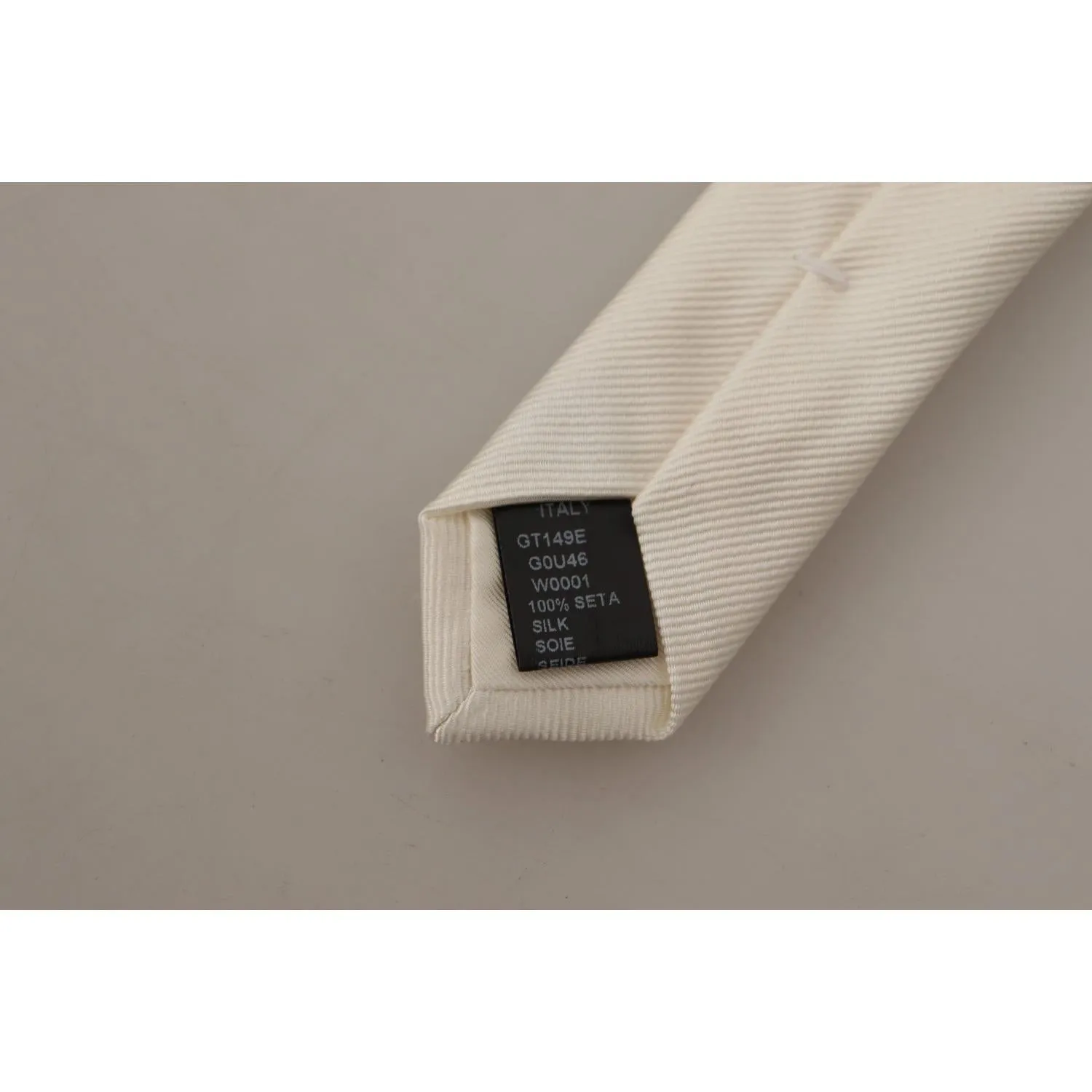 Dolce & Gabbana Elegant White Silk Men's Tie