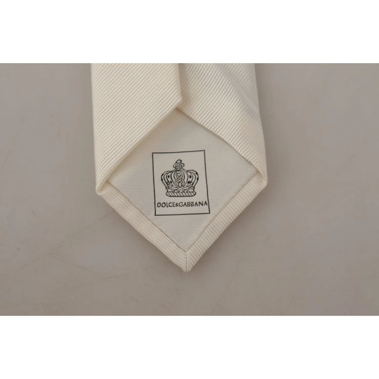 Dolce & Gabbana Elegant White Silk Men's Tie