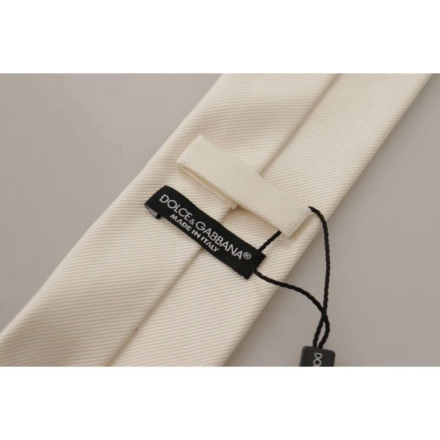 Dolce & Gabbana Elegant White Silk Men's Tie