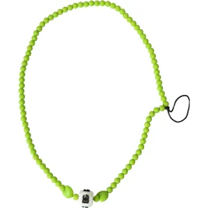 Dolce & Gabbana Green Beaded Chain DG Logo Charm Necklace