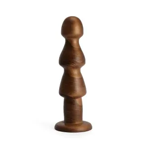 Elza - Beaded Anal Plug in Brown