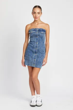 Emory Park BUTTON DOWN TUBE DENIM DRESS