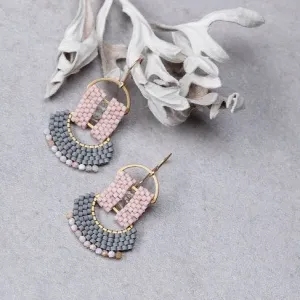 Fan Earrings in Pink