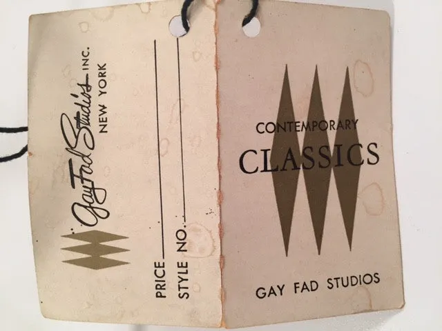 Gay Fad Signed Country Club Mid-Century 22-Karat Gold Snacker With Carrier & Original Tag