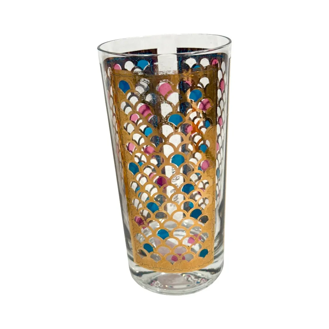 Georges Briard Signed Mid-Century Mosaic Highball Glasses (Set of 2)