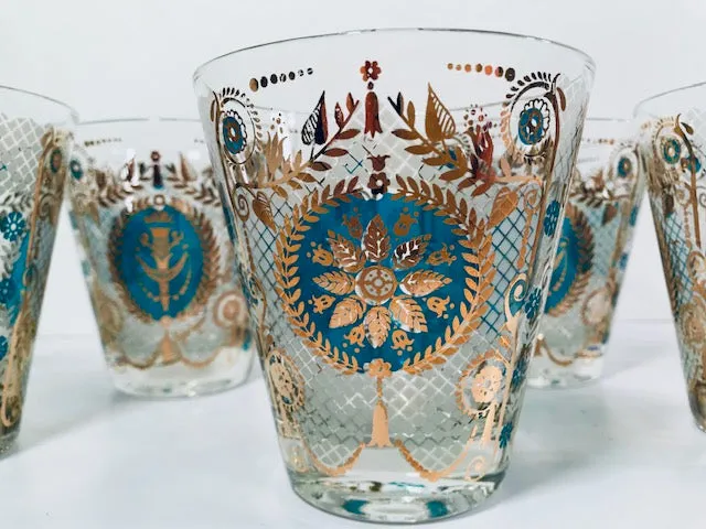 Georges Briard Signed Mid-Century Royal Double Old Fashion Glasses (Set of 6)