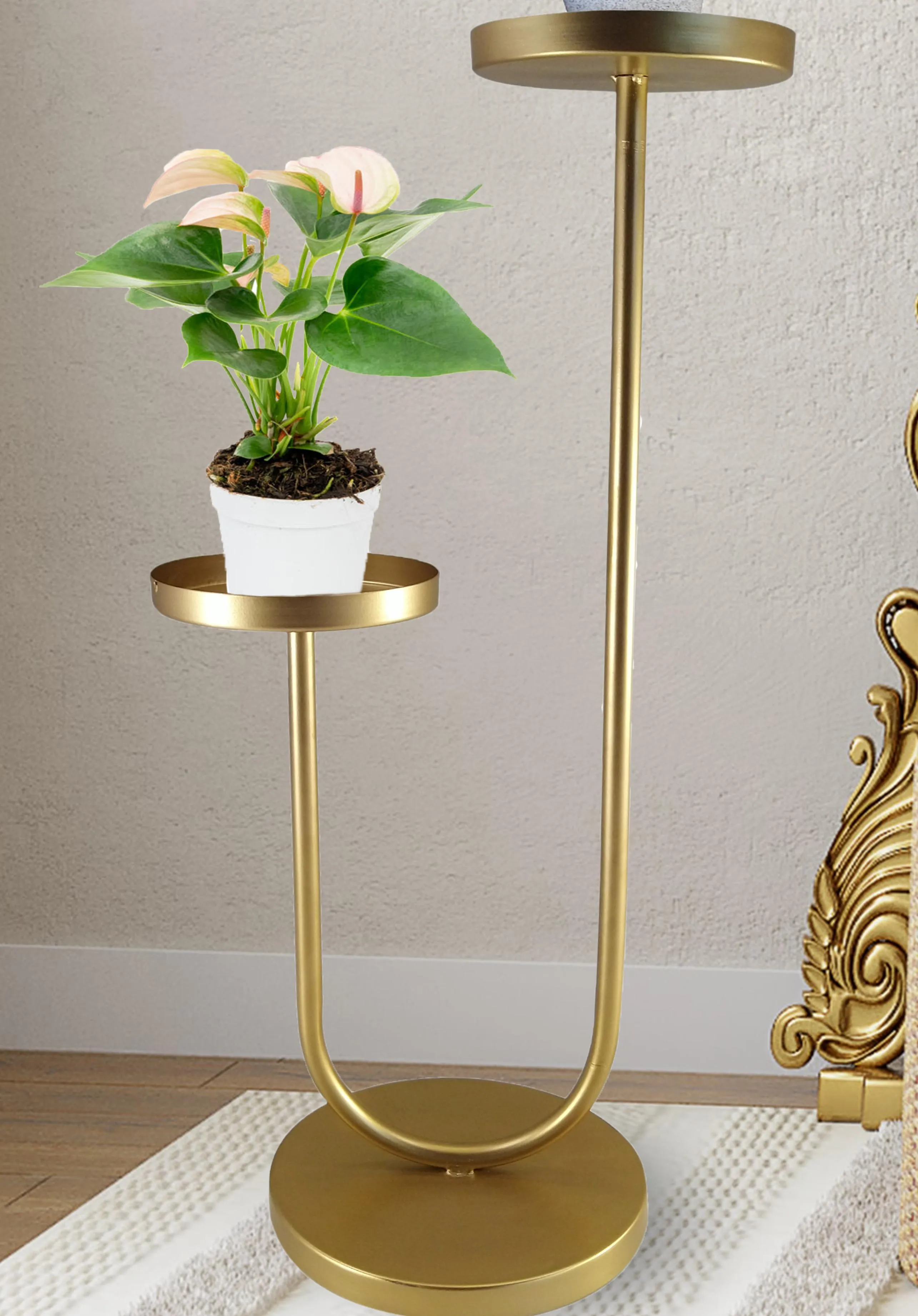 GOLDEN PLANTER DOUBLE PLATE SET OF 1