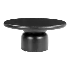 Hals Wood Black Round Coffee Table