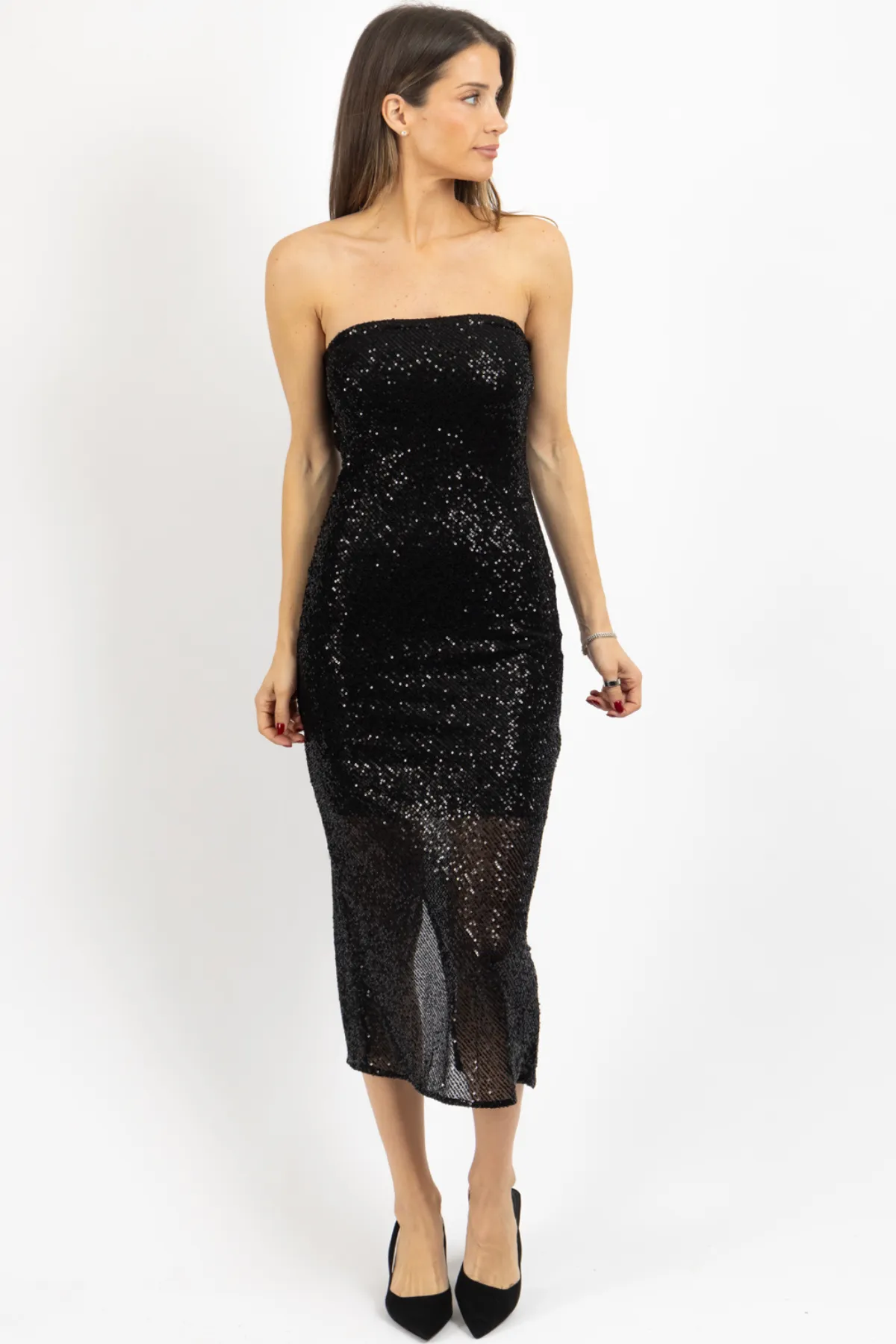 HELEN SEQUIN TUBE DRESS