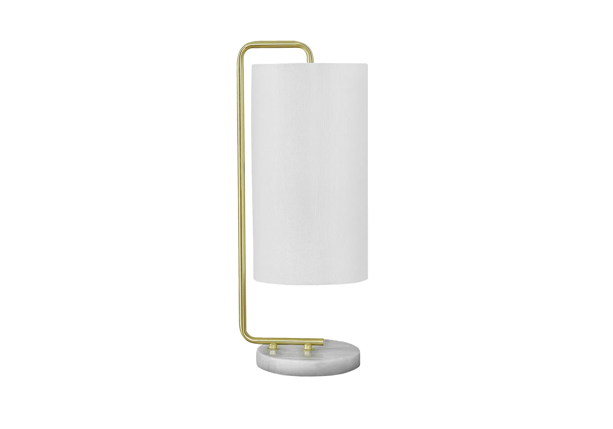 Ivory Glow: Contemporary White Marble Table Lamp, 20"H