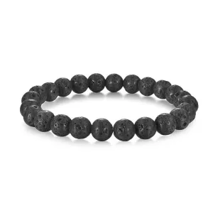 Minimalist Lava Stone Beaded Bracelet