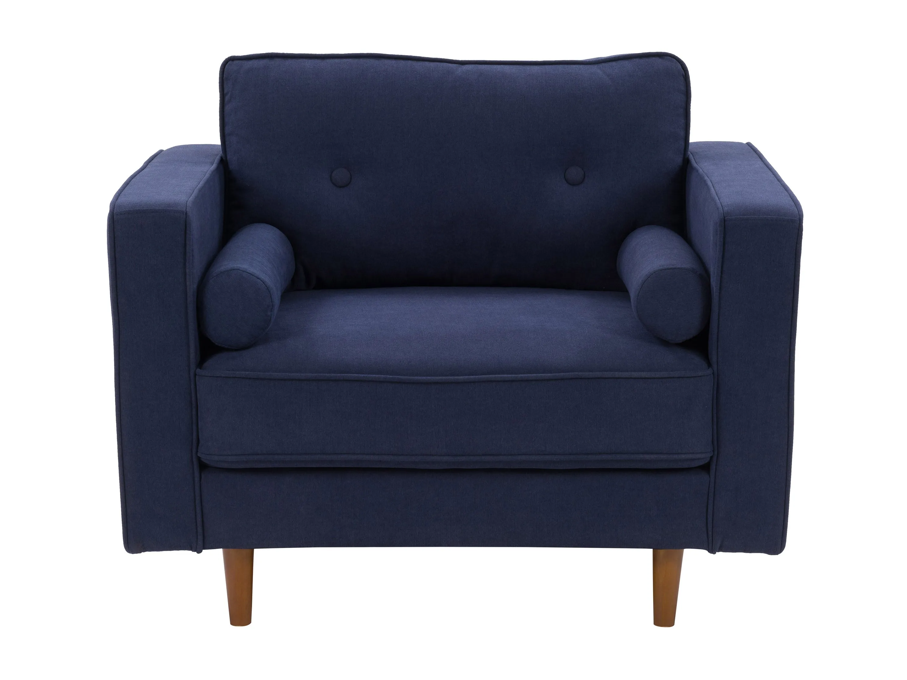 Navy Blue Mid-Century Modern Arm Chair