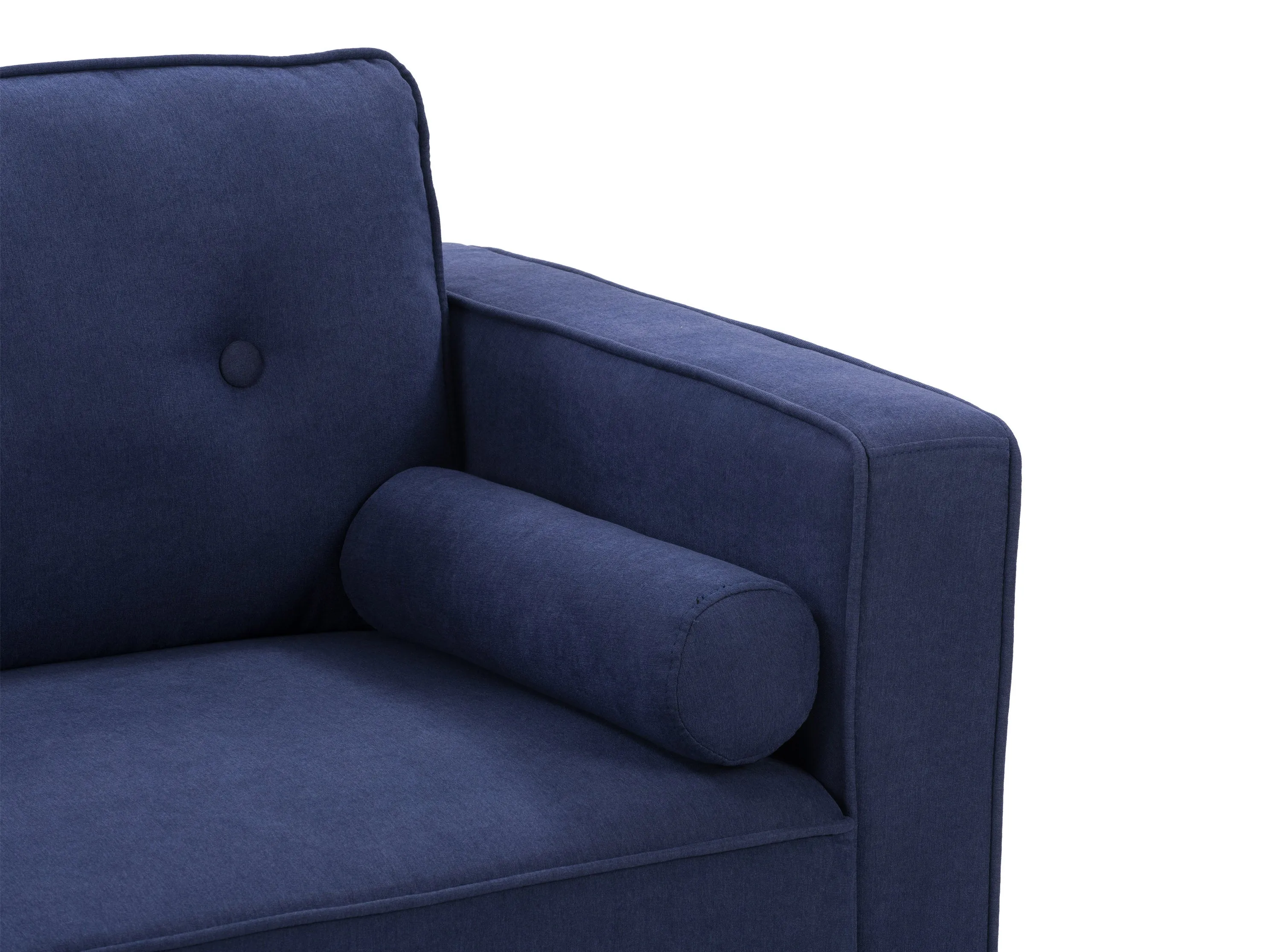 Navy Blue Mid-Century Modern Arm Chair