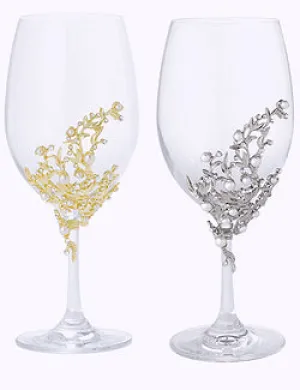 Ocean Pearl Celebration Wine Goblet Sets