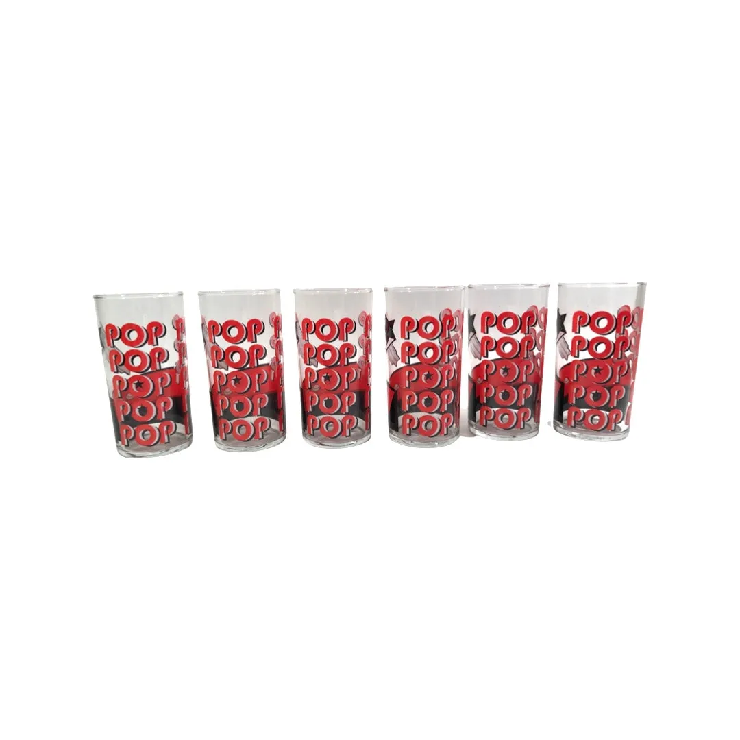 Retro Libbey Cap POP Glasses (Set of 6)