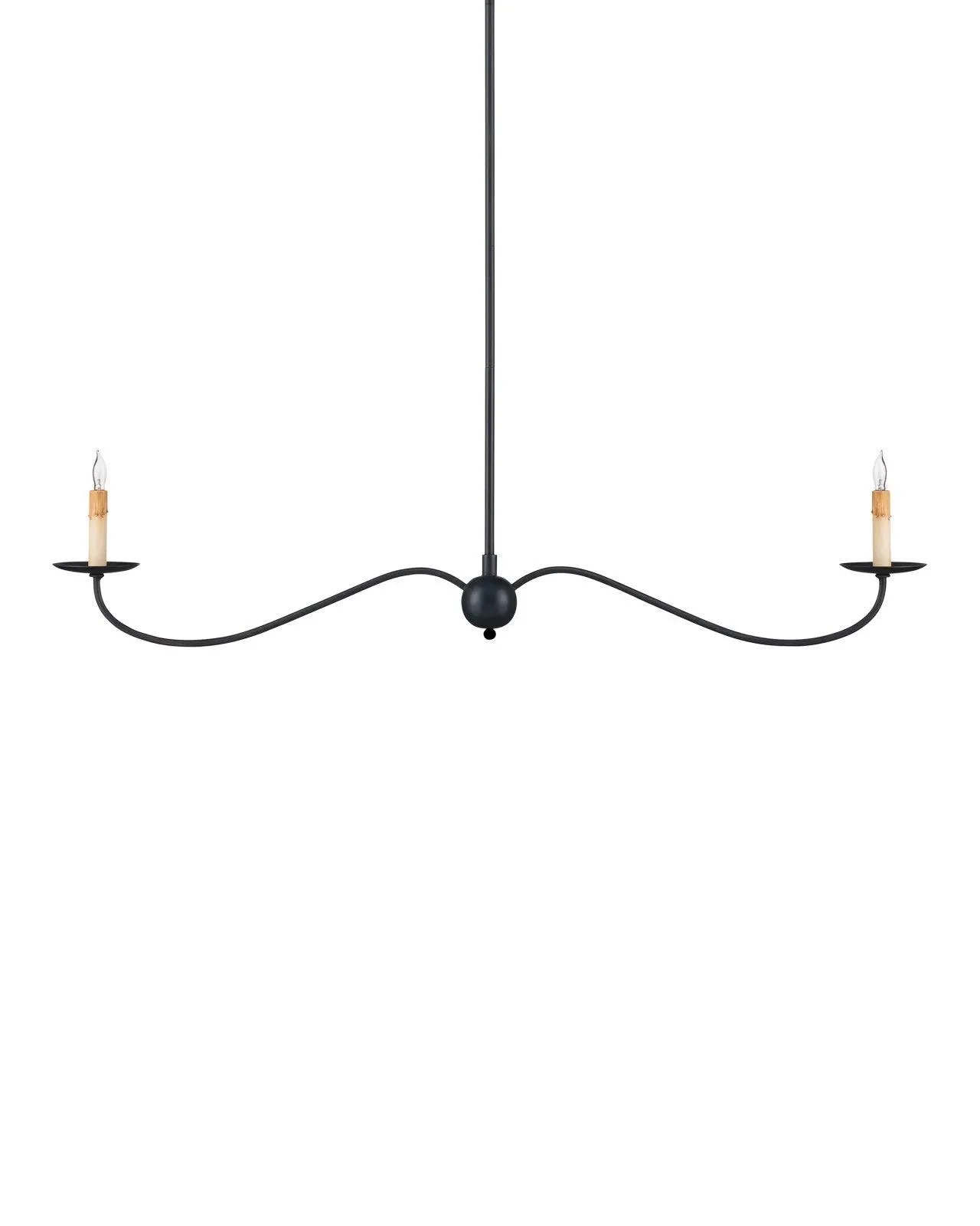 Saxon Black Linear Chandelier