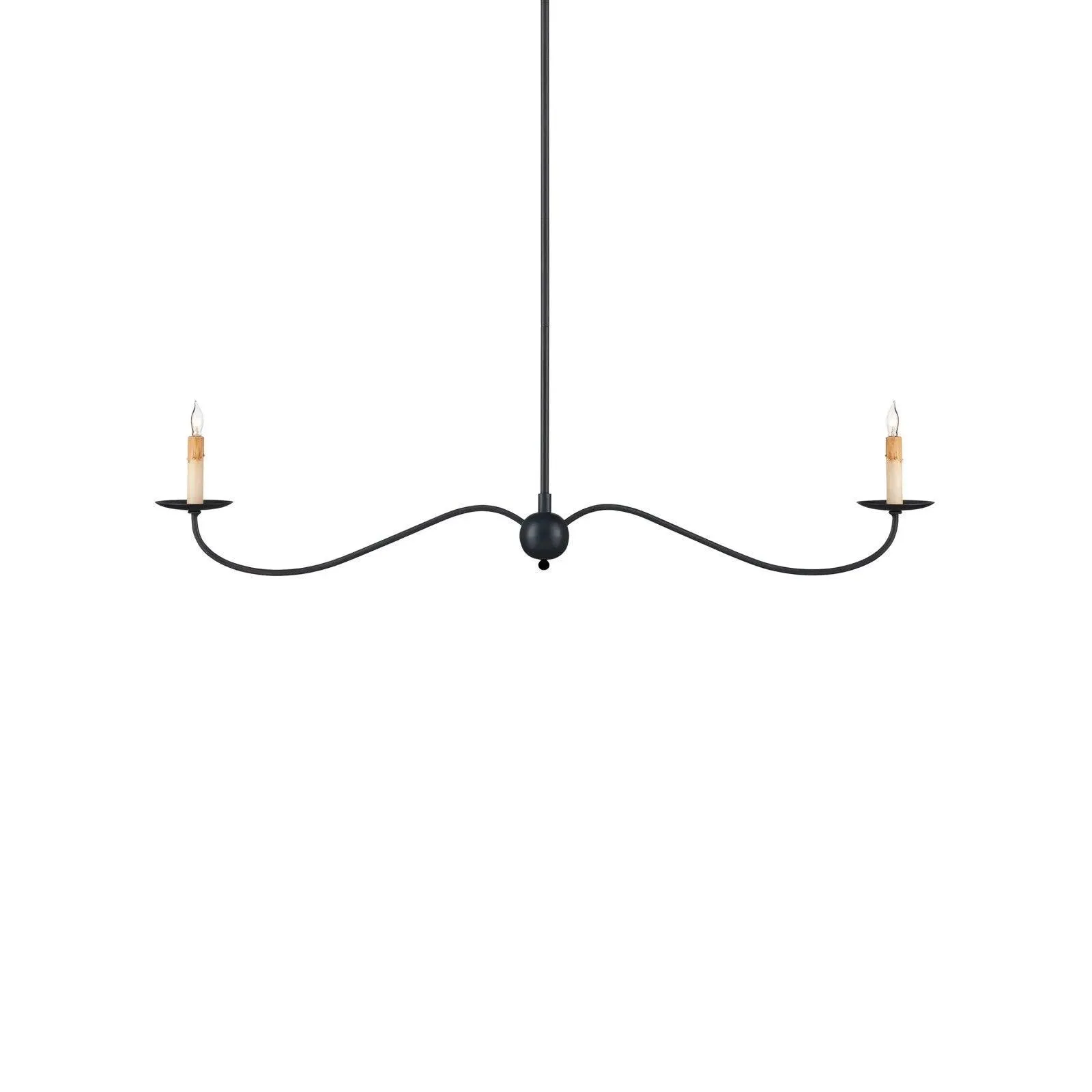 Saxon Black Linear Chandelier