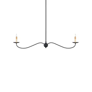 Saxon Black Linear Chandelier