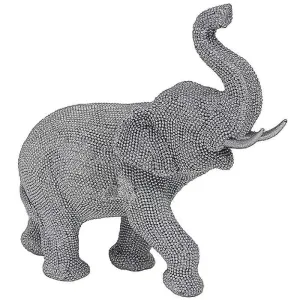 Silver Art Diamante Elephant Medium