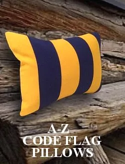 Sunbrella® Outdoor Nautical Code Flag Pillows