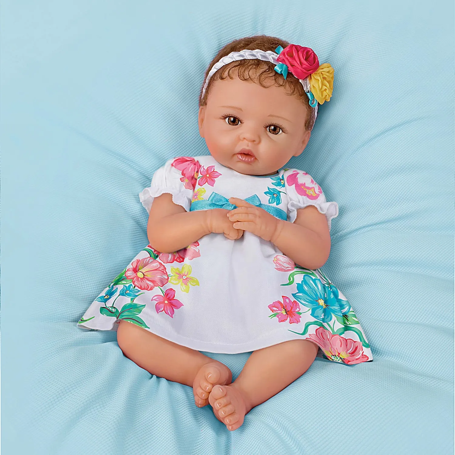 The Ashton-Drake Galleries Presley RealTouch Vinyl Lifelike Baby Doll by Cheryl Hill "Coos" At Your Touch 16-inches