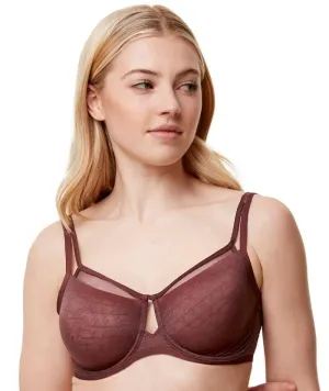 Triumph Signature Sheer Underwired Minimiser Bra - Decadent Chocolate