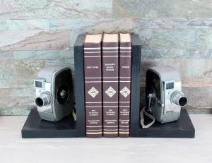 Vintage Camera Bookends - DVD Holder - Keystone K25 Capri - Movie Theater Decor