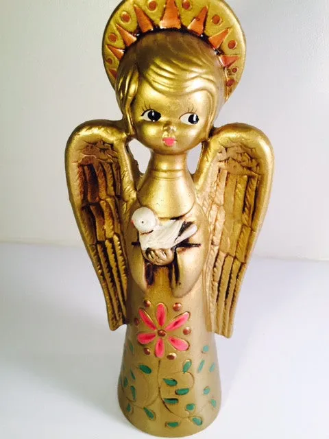 Vintage Golden Angel Figure